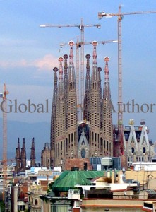 Sagrada Familia Church designed by Gaudi