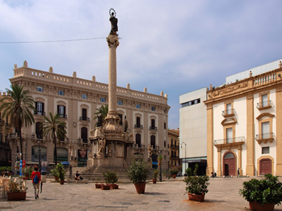 Piazza San Domenico in Palermo, Sicily, Italy