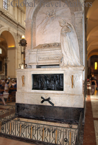 Tomb of famous composer Bellini in Duomo Cathedral in Catania, Sicily
