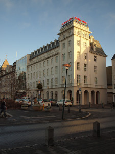 view on Borg hotel from the Parliament square