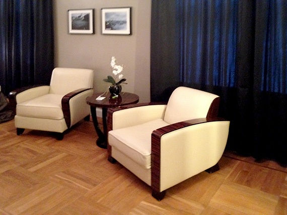 chairs in hotel rooms are original art deco pieces