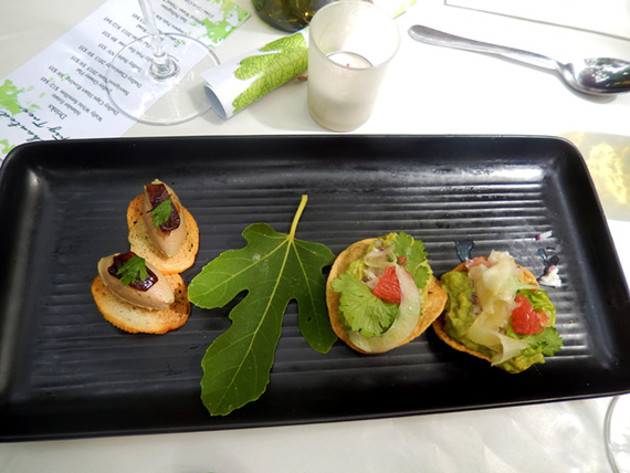 Home-made appetizers served inside the Fig Tree 