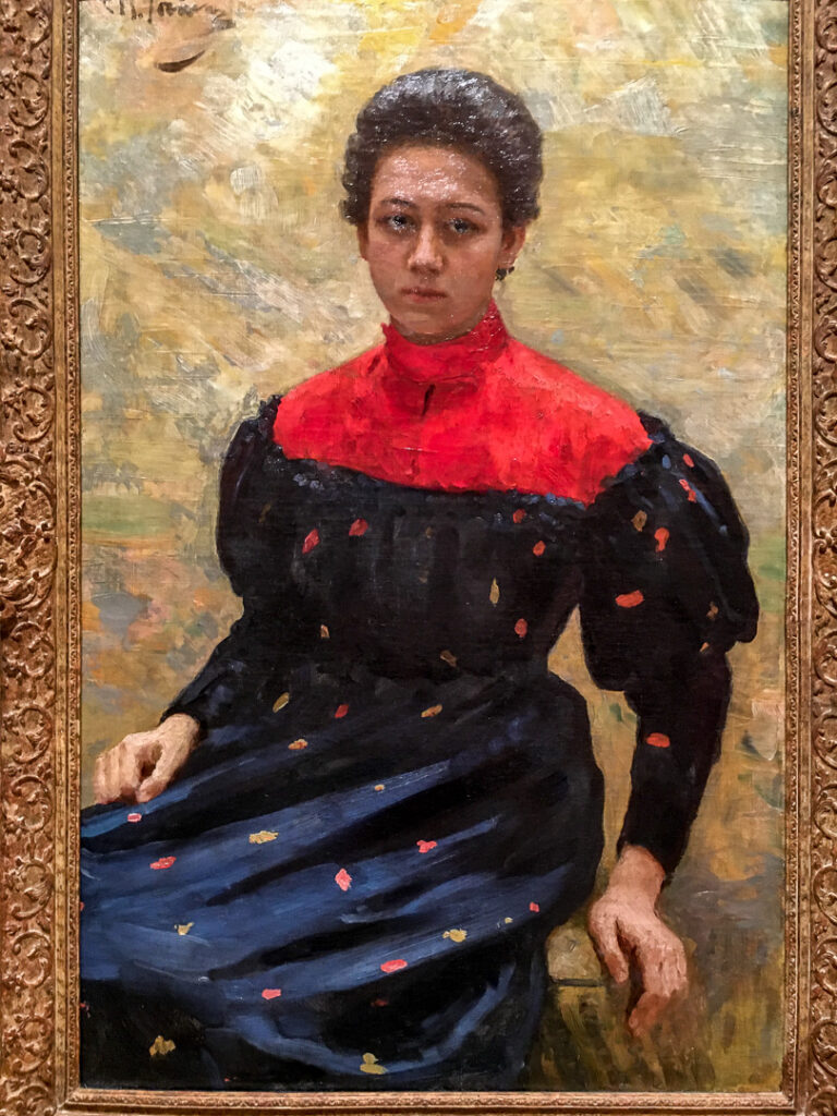 “Portrait of Nadya" by Ilja Repin. 