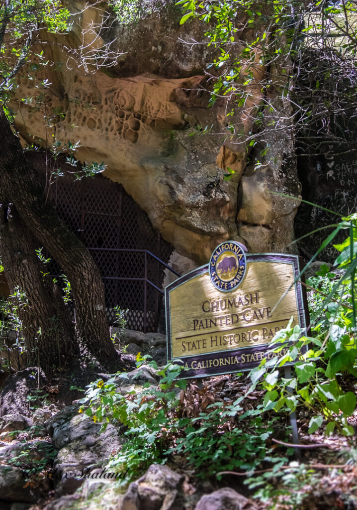 The entrance to the Chumash Painted Cave Historic State Park.