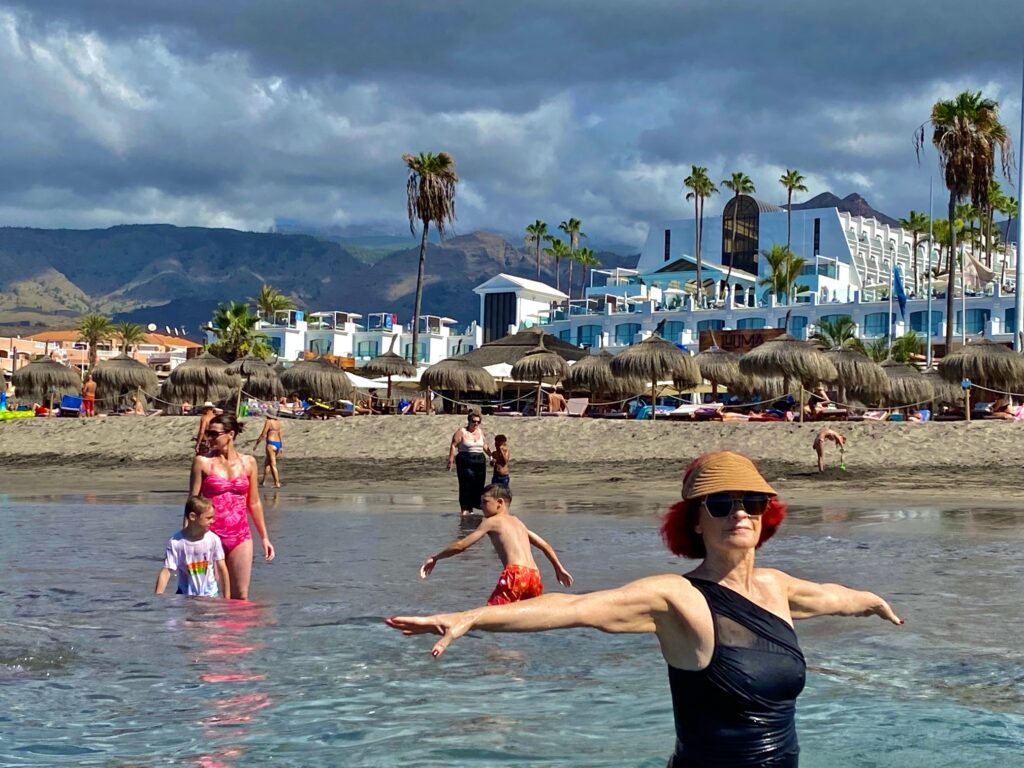 Irene Shaland in the ocean