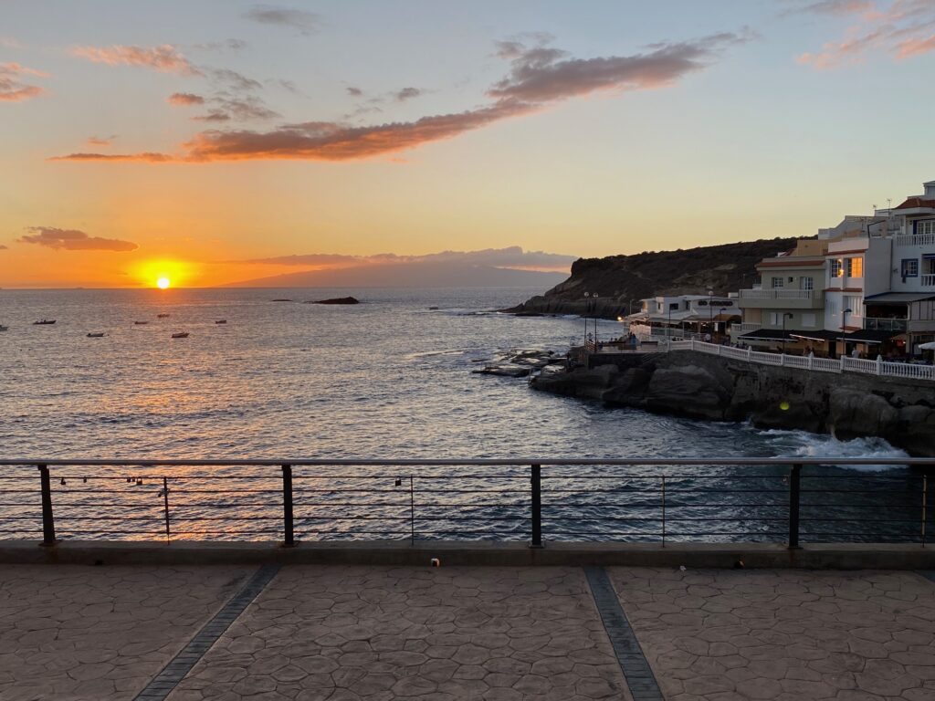 Sunset over the ocean