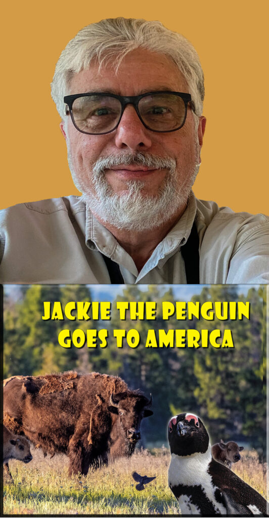 Jackie the Panguin Goes to America book and Alex Shaland
